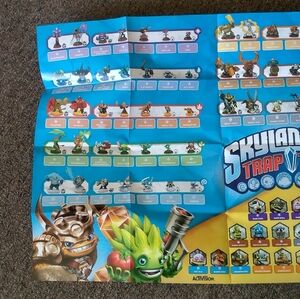 NEW Skylanders Trap Team Instruction Manual & Character Roster Poster Checklist